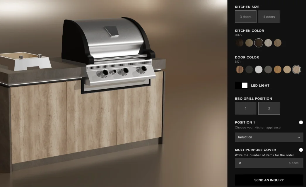 3D-konfigurator til BBQ-produkt
