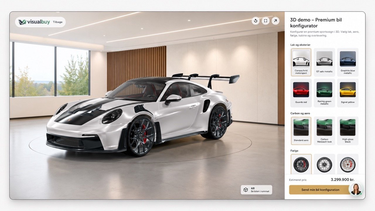 3D-konfigurator demo med premium bil